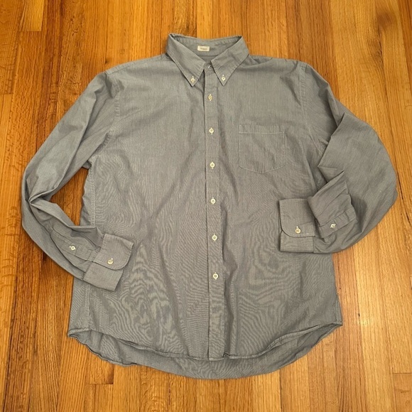 J. Crew Other - J Crew Button Up Shirt Mens XL Tailored Fit  Stripe Long Sleeve Pocket (j5)